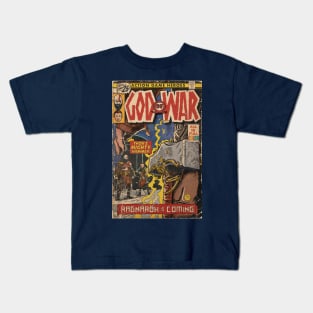 God of War Ragnarök Comic book cover Fan Art Kids T-Shirt